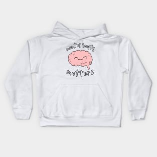 Mental Health Matters Awareness Brain v2 Kids Hoodie